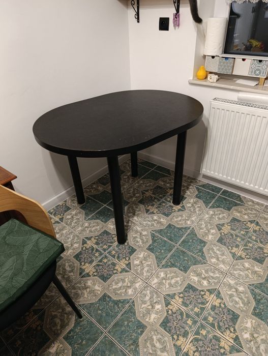 Stół kuchenny czarny 110/85