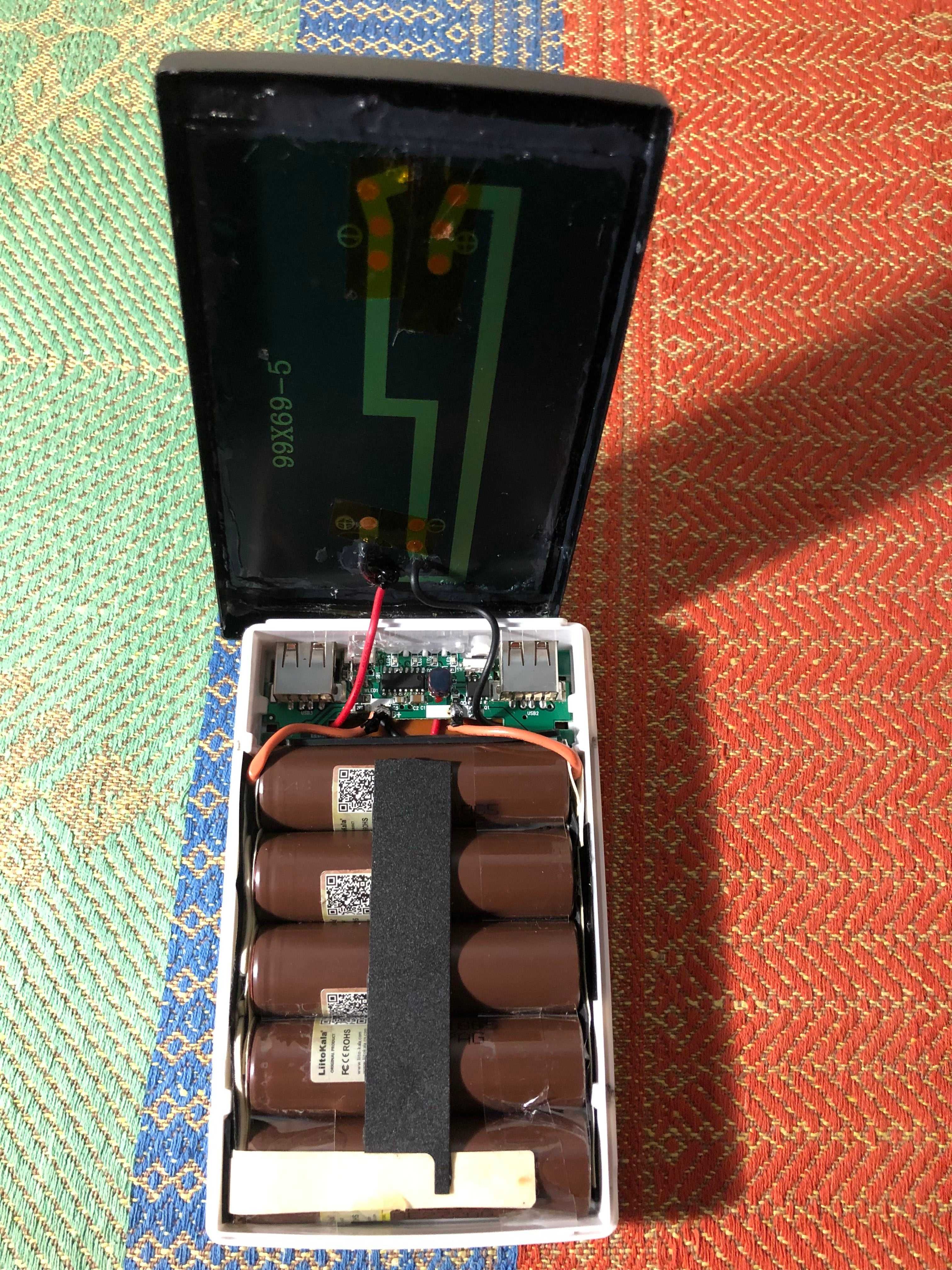 Power Bank на 5x18650 с аккумуляторами