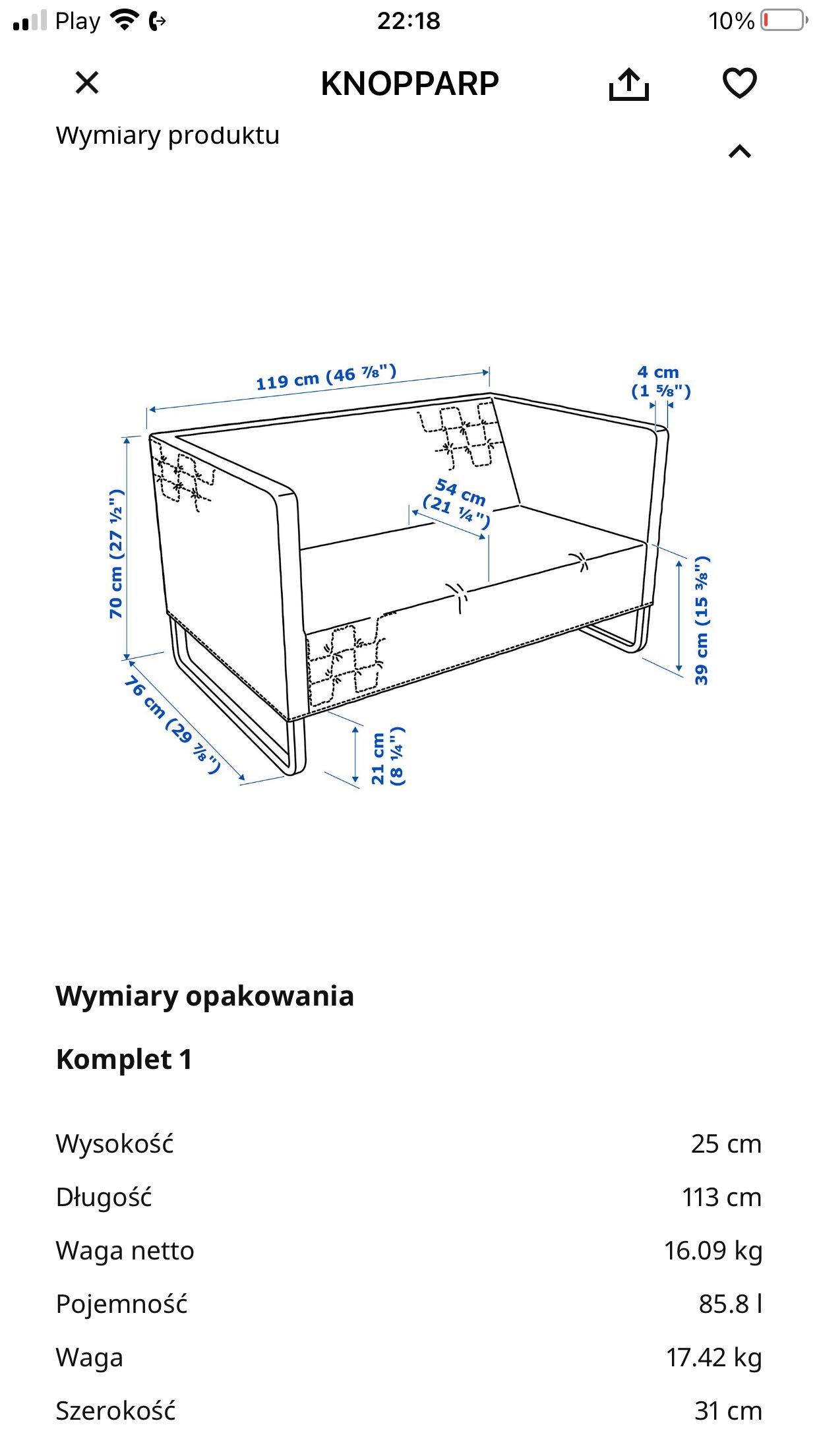 Sofa IKEA Knopparp