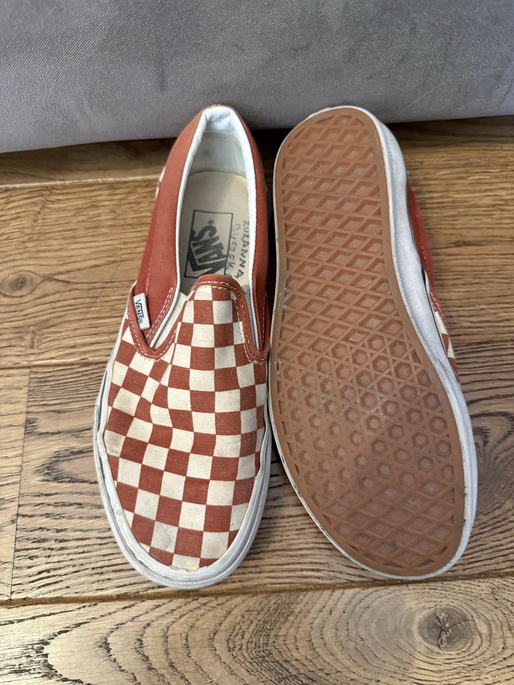 Vans old skool, trampki czerwona kratka, rozmiar 37