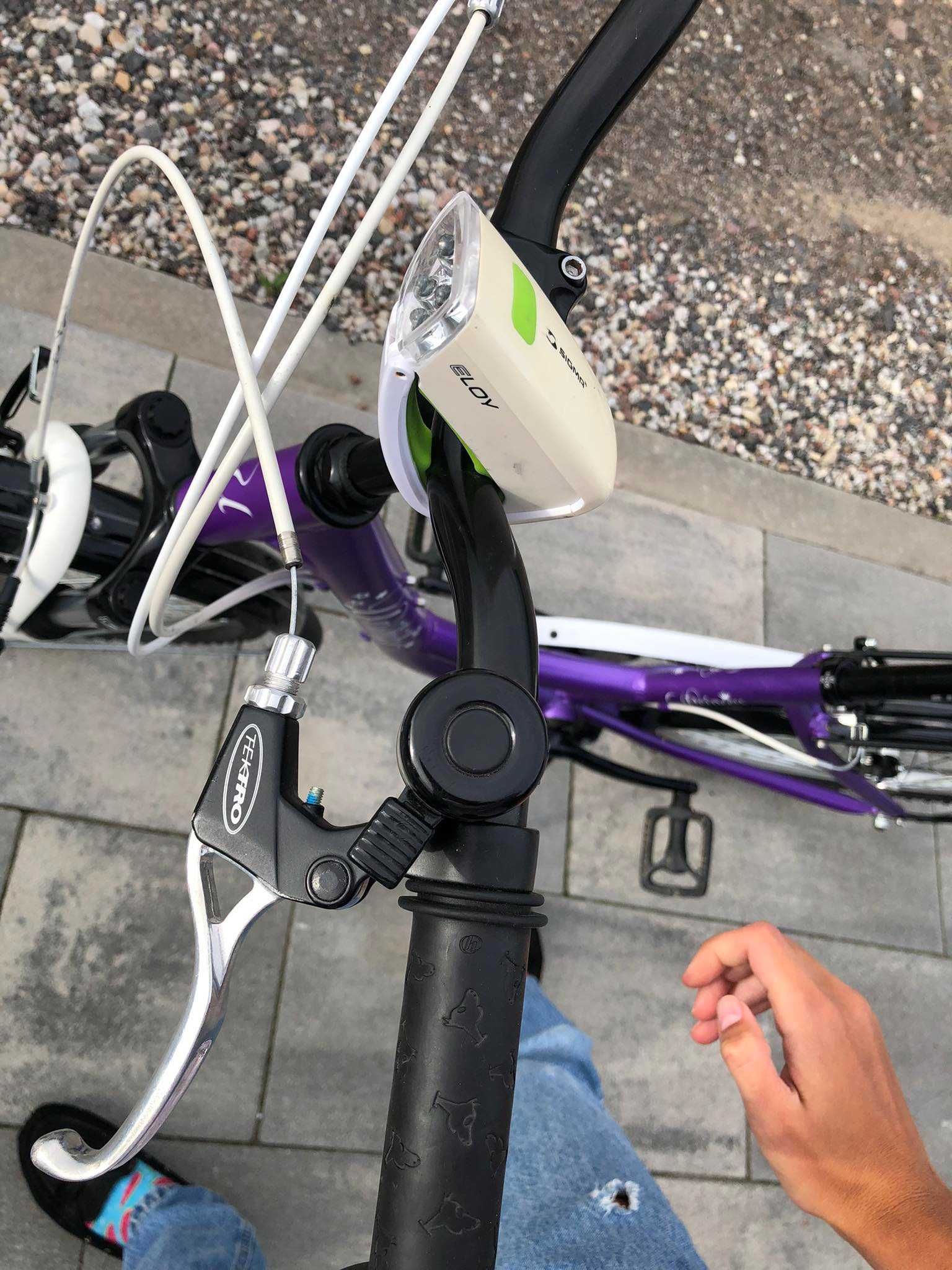 rower dziewczęcy fioletowy Unibike