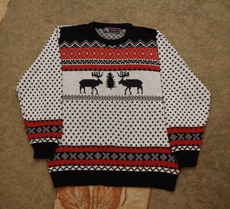Świąteczny sweter w renifery rozmiar L