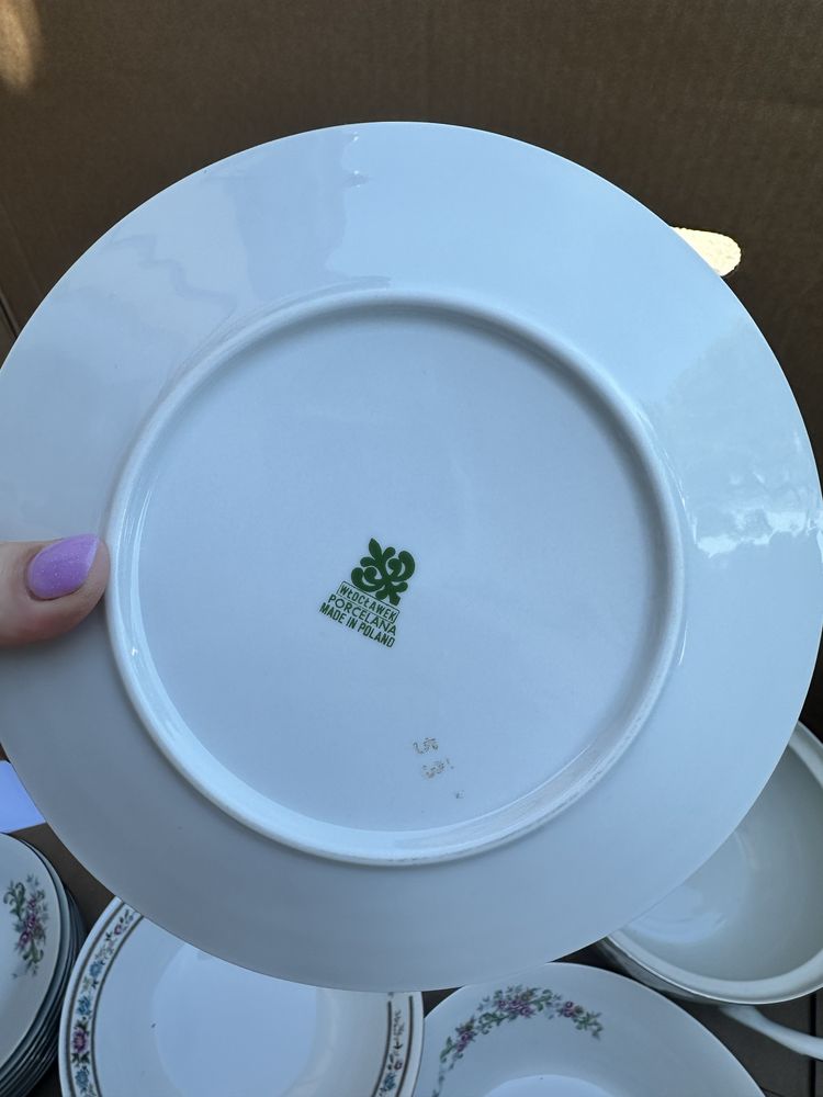 Zastawa stołowa porcelana talerze waza