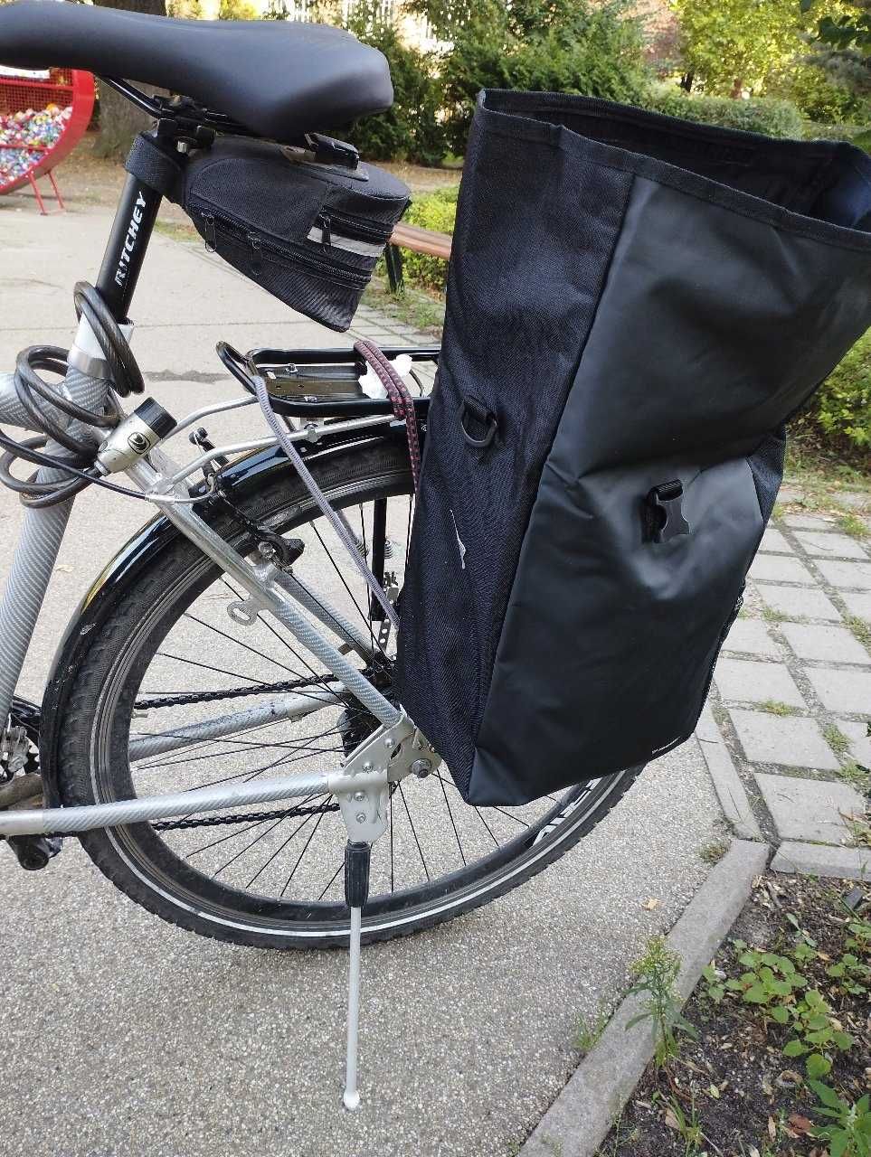 NOWA sakwa boczna 15L na rower, wodoodporna torba na zakupy bagażnik