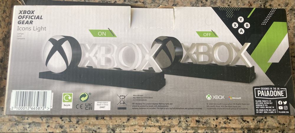 Xbox candeeiro paladone oficial xbox