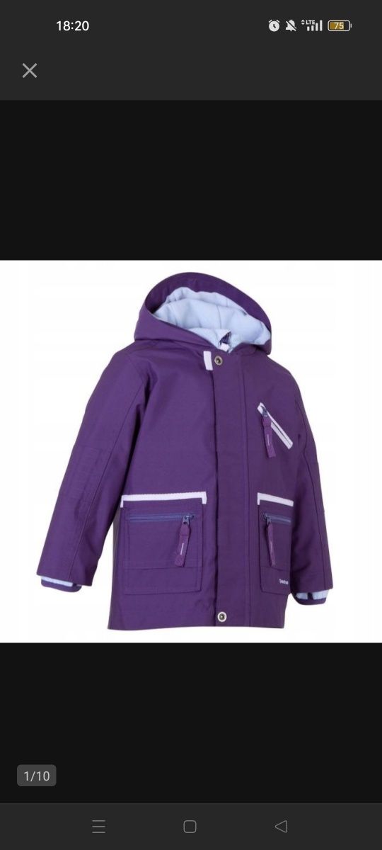 Kurtka wiatrówka Quechua 86 92 softshell z odpinanym polarem 2w1