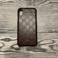 Чехол Gucci GG Monogram Leather Iphone X Case для 10 айфона