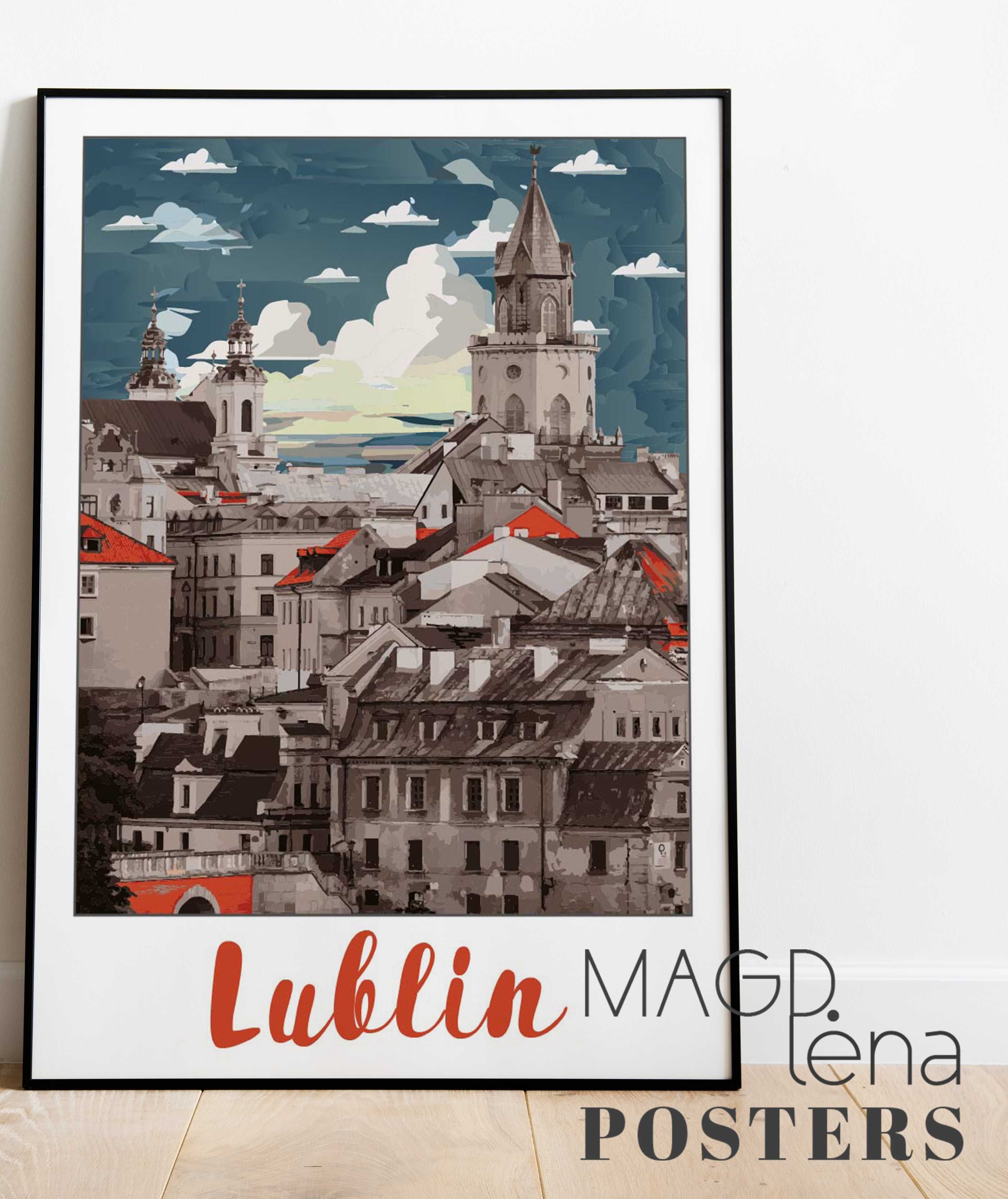 Plakat miasto Lublin (wydruk plus ramka 30x40 cm)