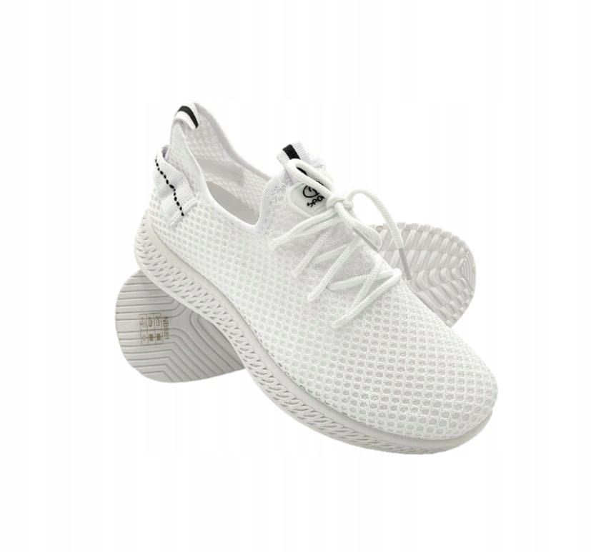Białe buty sportowe damskie ażurowe lekkie rozmiar 39