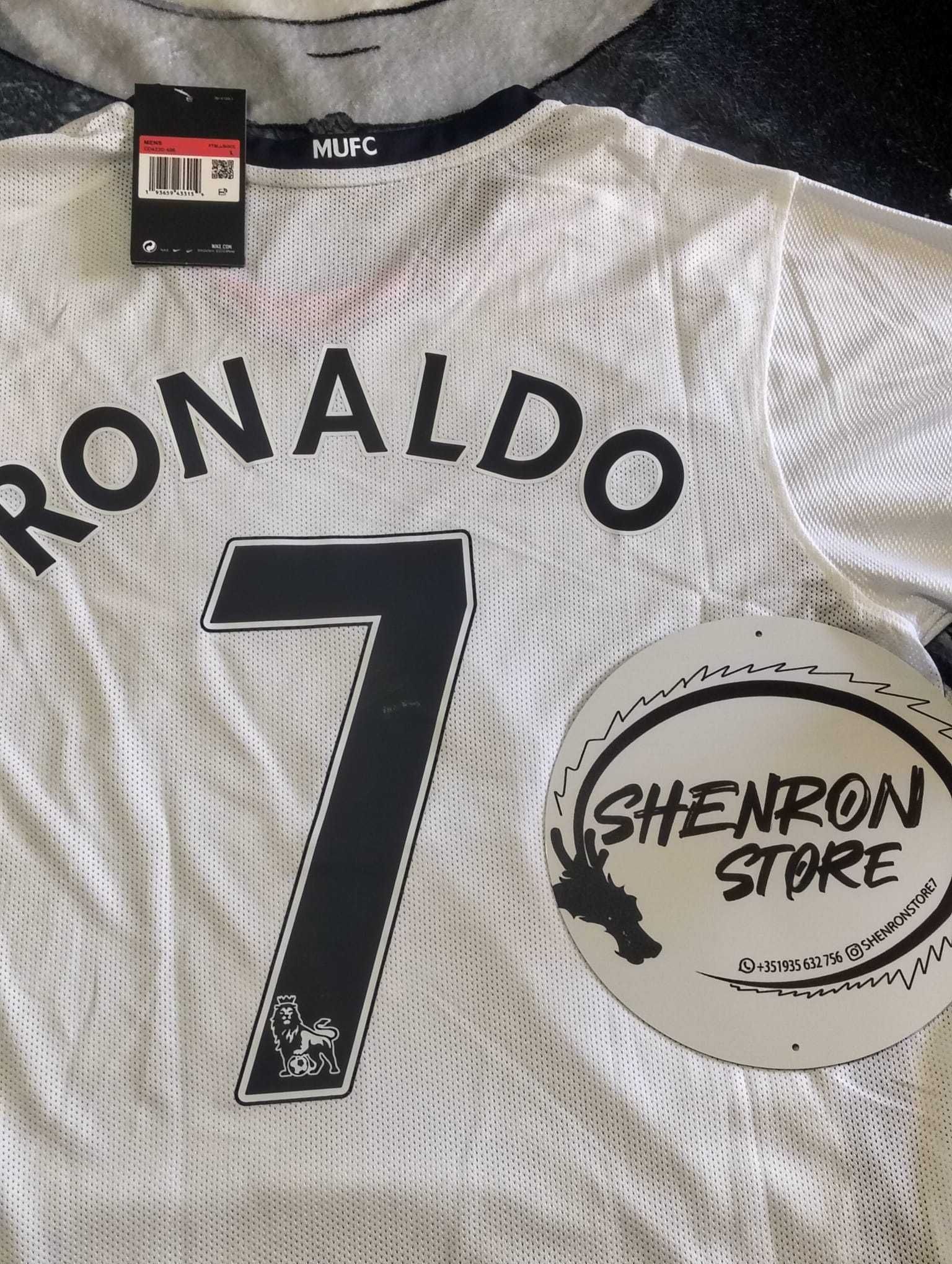 camisola man utd alternativa 08/09 Ronaldo 7 tamanho L