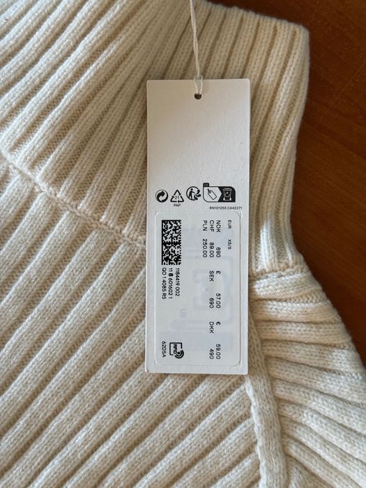 Комір із ребристої вовни Arket