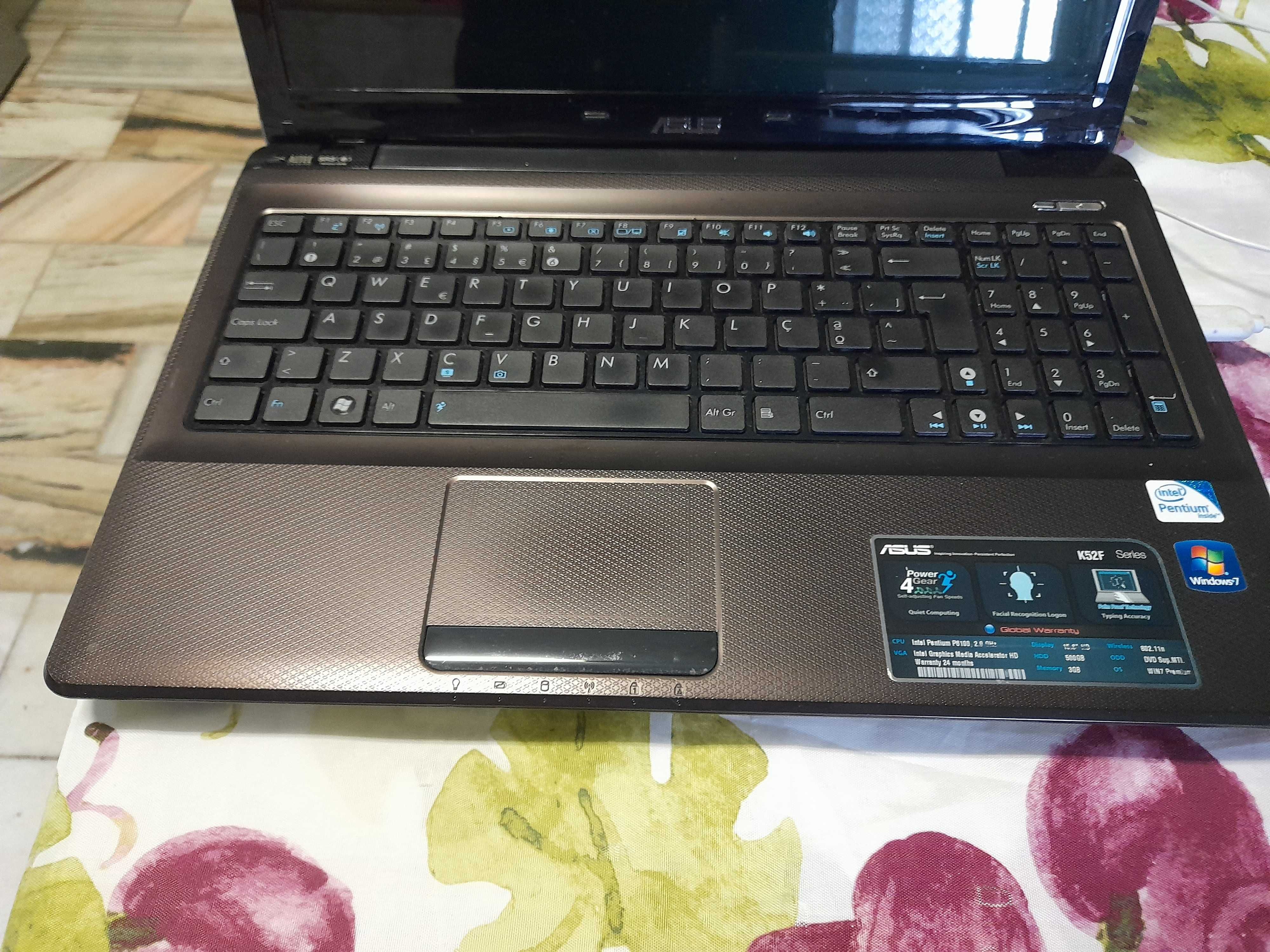 portatil asus k52f  i3 como novo.