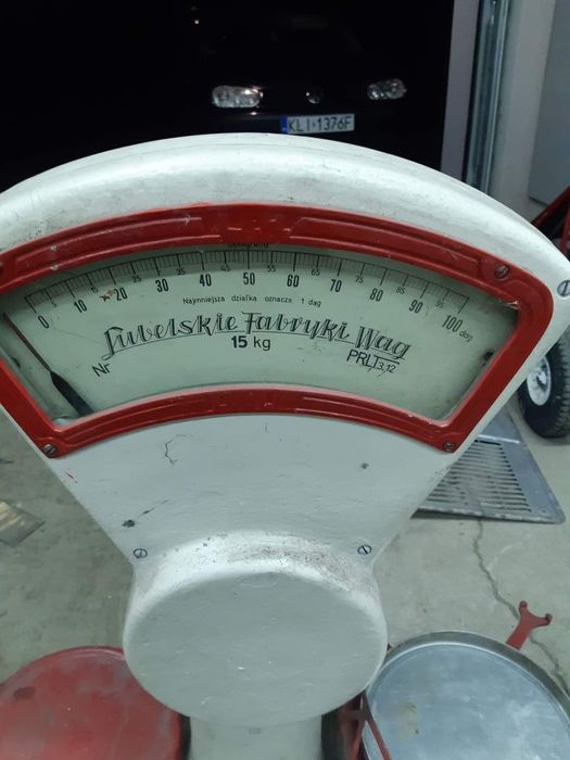 Waga sklepowa, bardzo ciężka, rarytas, PRL, Lubelskie Fabryki Wag