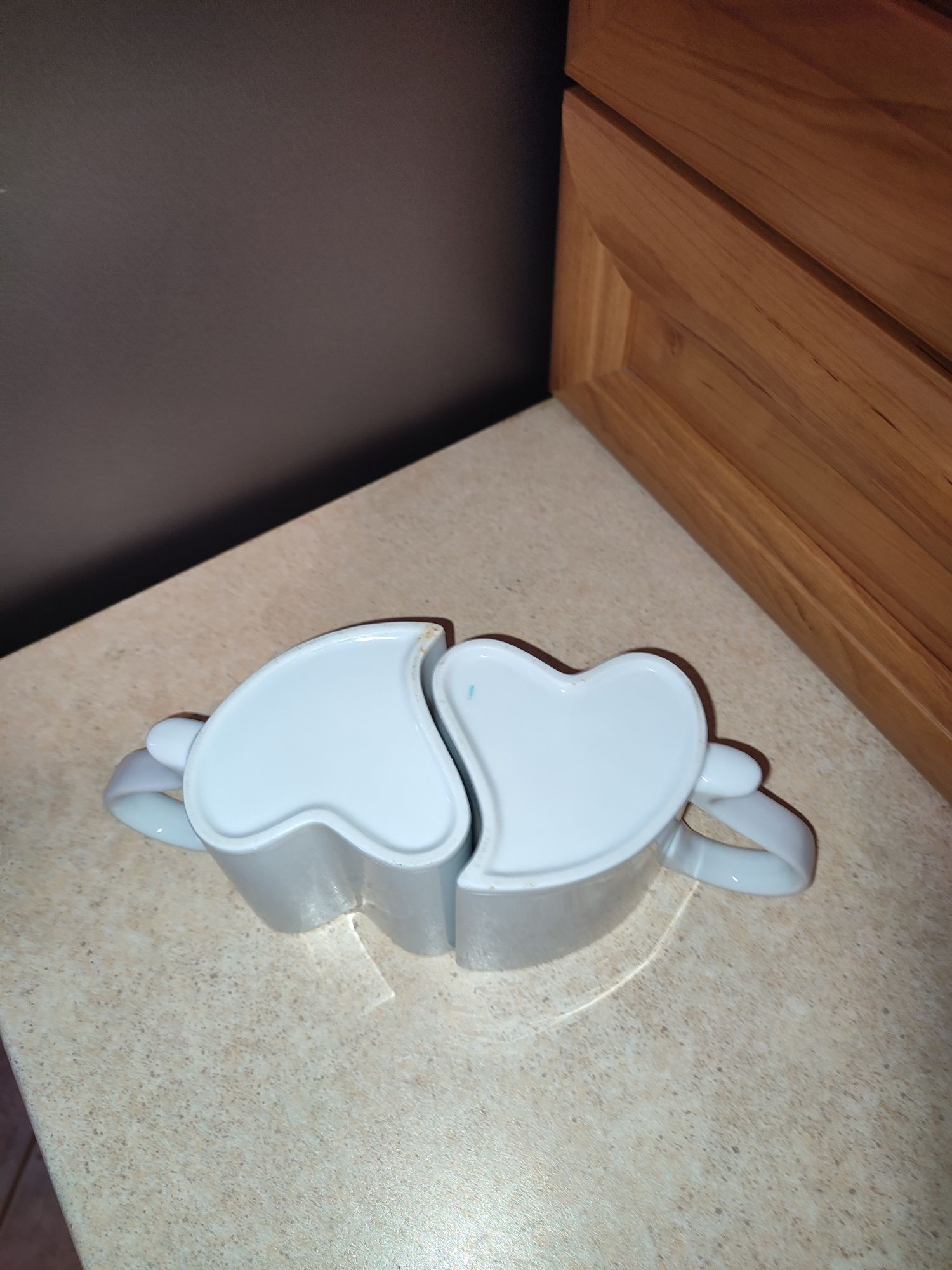 Śliczny zestaw dwóch kubków porcelana