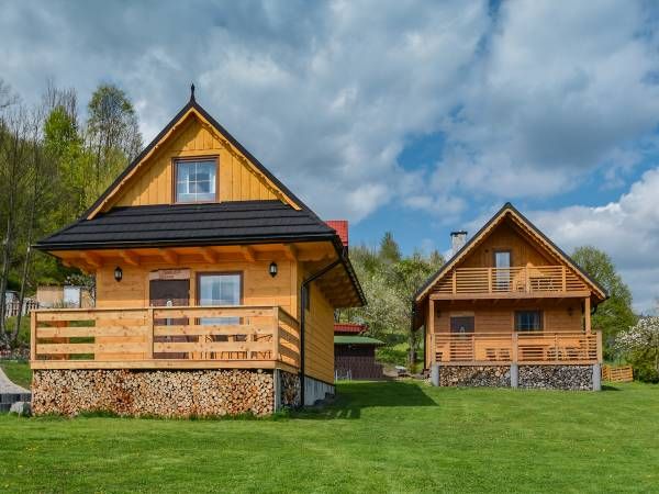 Drewniane domki w górach, Pieniny Szczawnica dla 8 lub 6 osób