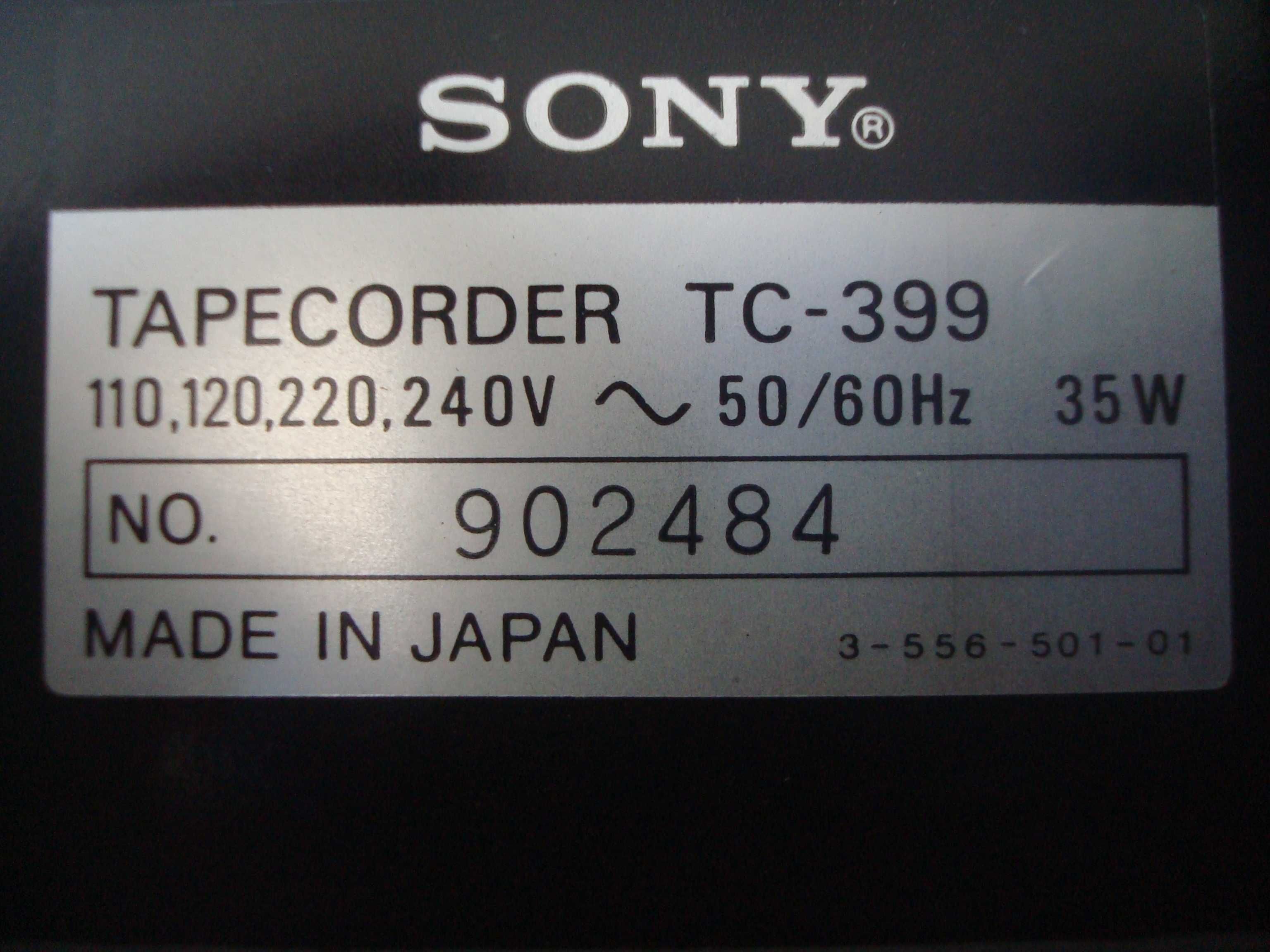 Продам бобинный магнитофон SONY TC-399