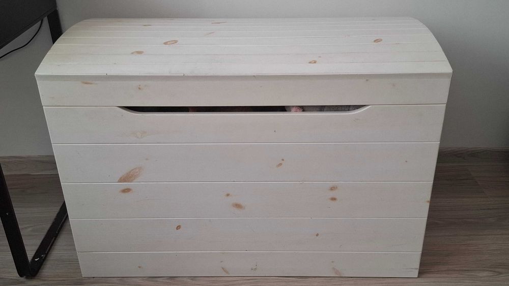 Skrzynia Biała drewniana