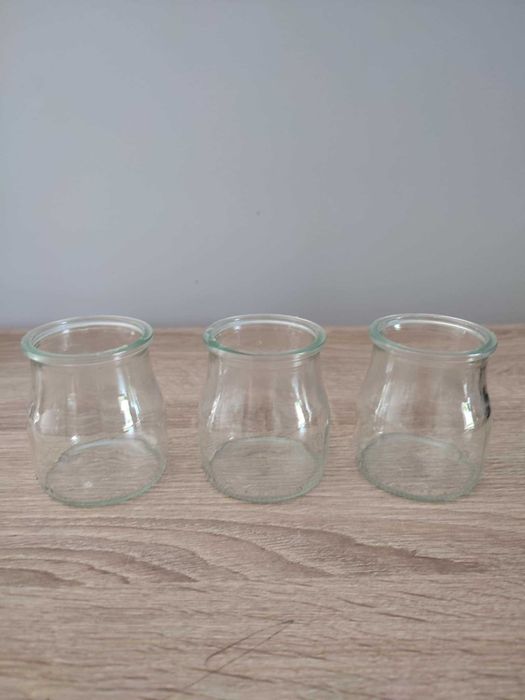 Słoiki Słoiczki Czarki szklanki transparentne przezroczyste 6 sztuk