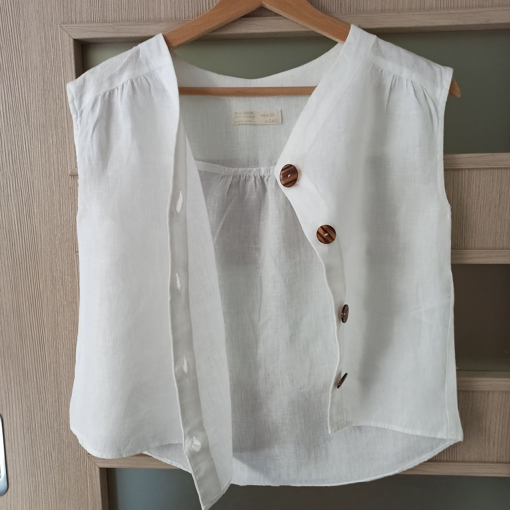 Koszula, bluzka, marki Zara, rozmiar 140 cm, 10 lat. Len