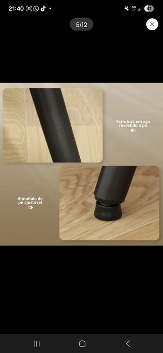 Conjunto 4 cadeiras novas