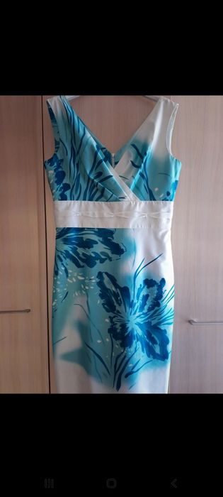 Sukienka w niebieskie kwiaty L