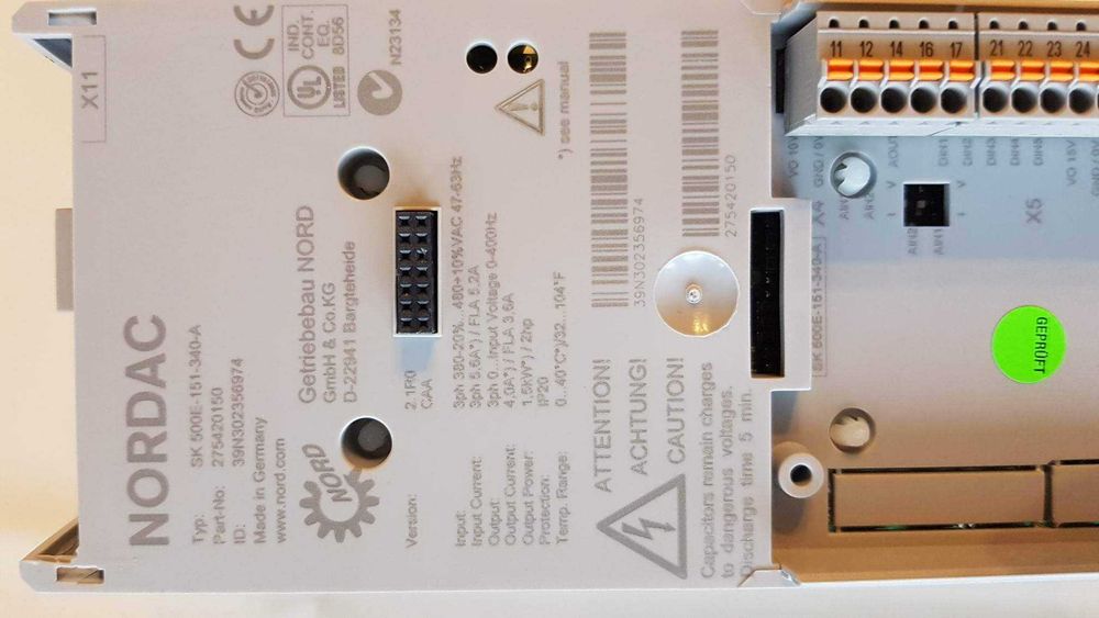 Falownik przemiennik czestotliwości sk-500E-151-340-A Nord 1,5 kW