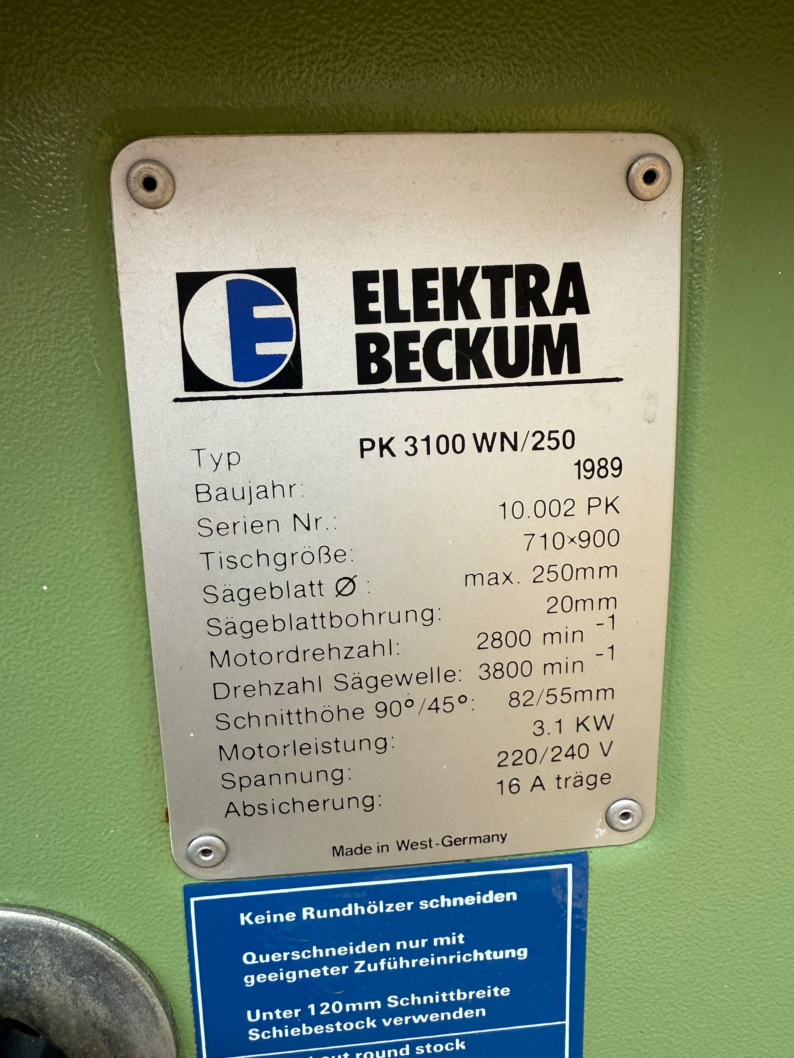 Elektra Beckum PK250 Piła Formatowa stołowa Krajzega