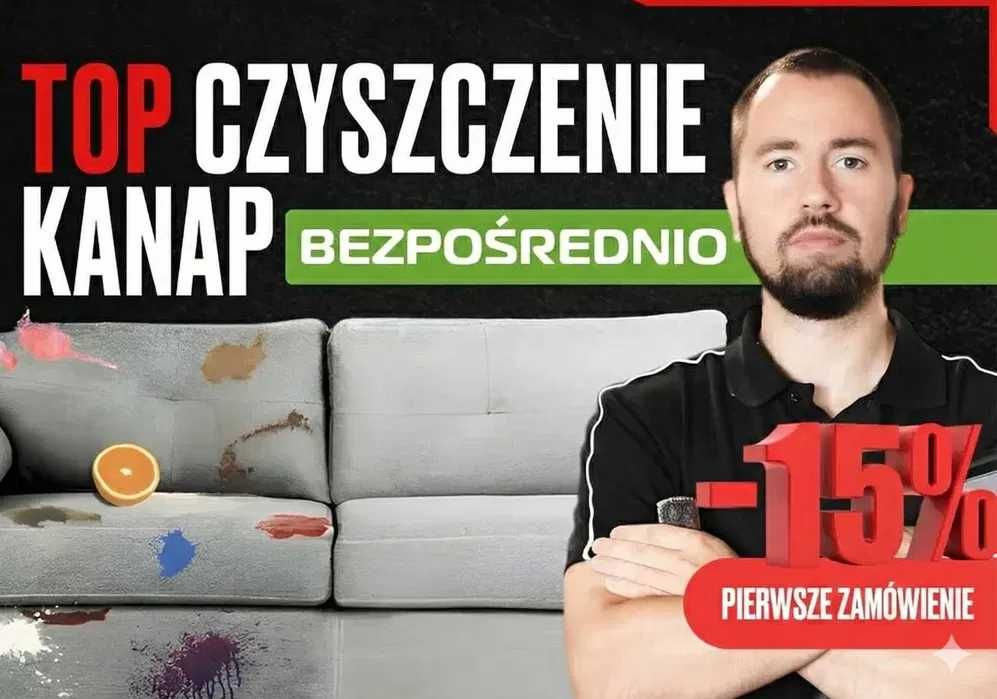 RABAT 15% Pranie tapicerki mebli: kanapy, narożniki, materace, fotele