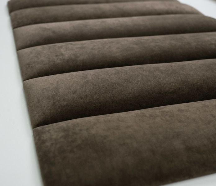 Самоклеюча м'яка стінова панель для ліжка 15см х 60см мм ШОКОЛАД