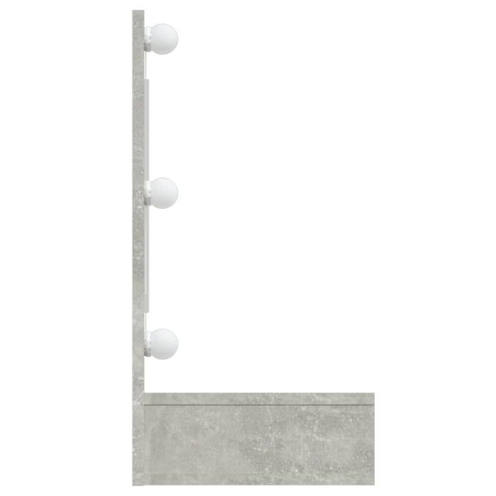 vidaXL Szafka z lustrem i oświetleniem LED, szary beton, 90x31,5x62 cm