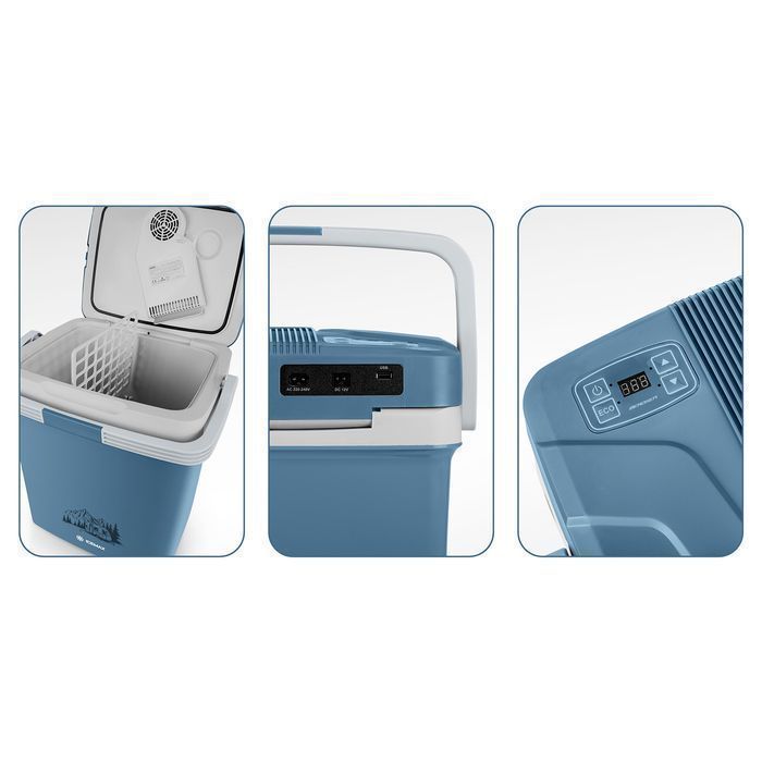 Lodówka turystyczna samochodowa 12V/230V USB FUNKCJA GRZANIA 26L