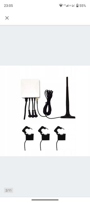 Licznik energii WiFi 3 fazy DWUSTRONNY 80A Transformatory Antena TUYA