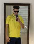 (М) Футболка FRED PERRY polo поло желтая жовта хлопок хлопковая