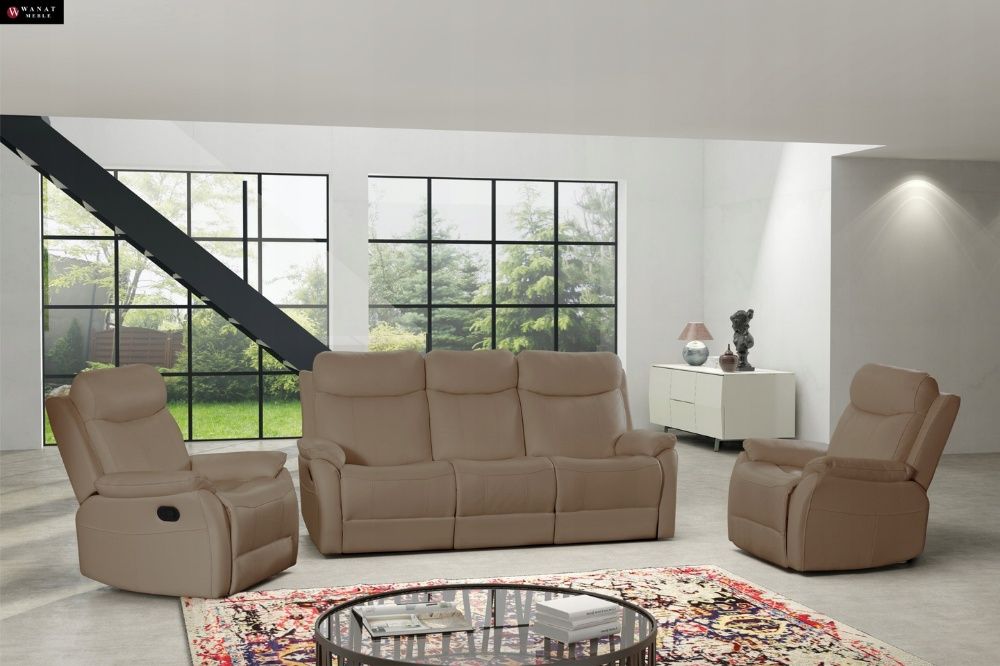 Zestaw Wypoczynkowy z Relaxem Bardzo Miękki Wygoda