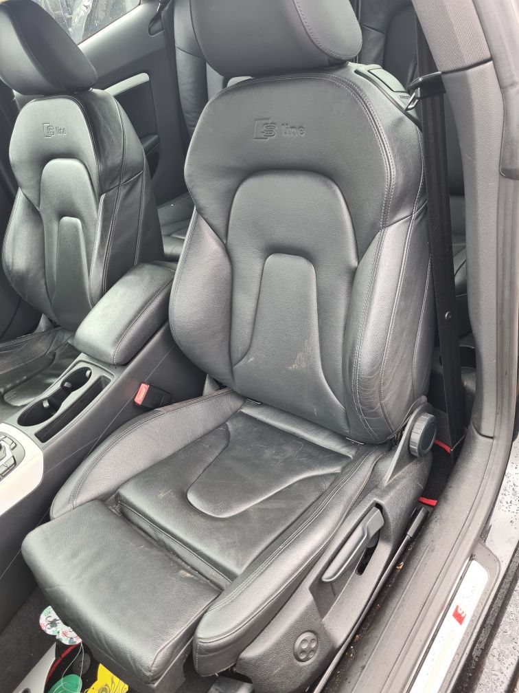 FOTELE Sline skórzane siedzenia skóra wnętrze Audi A5 8T Coupe 2009r