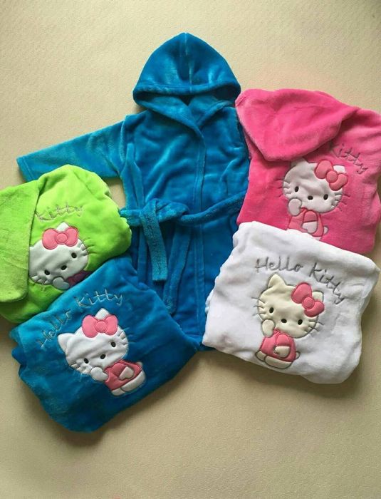 Теплий махровий дитячий халат, теплі махрові колготи , теплі