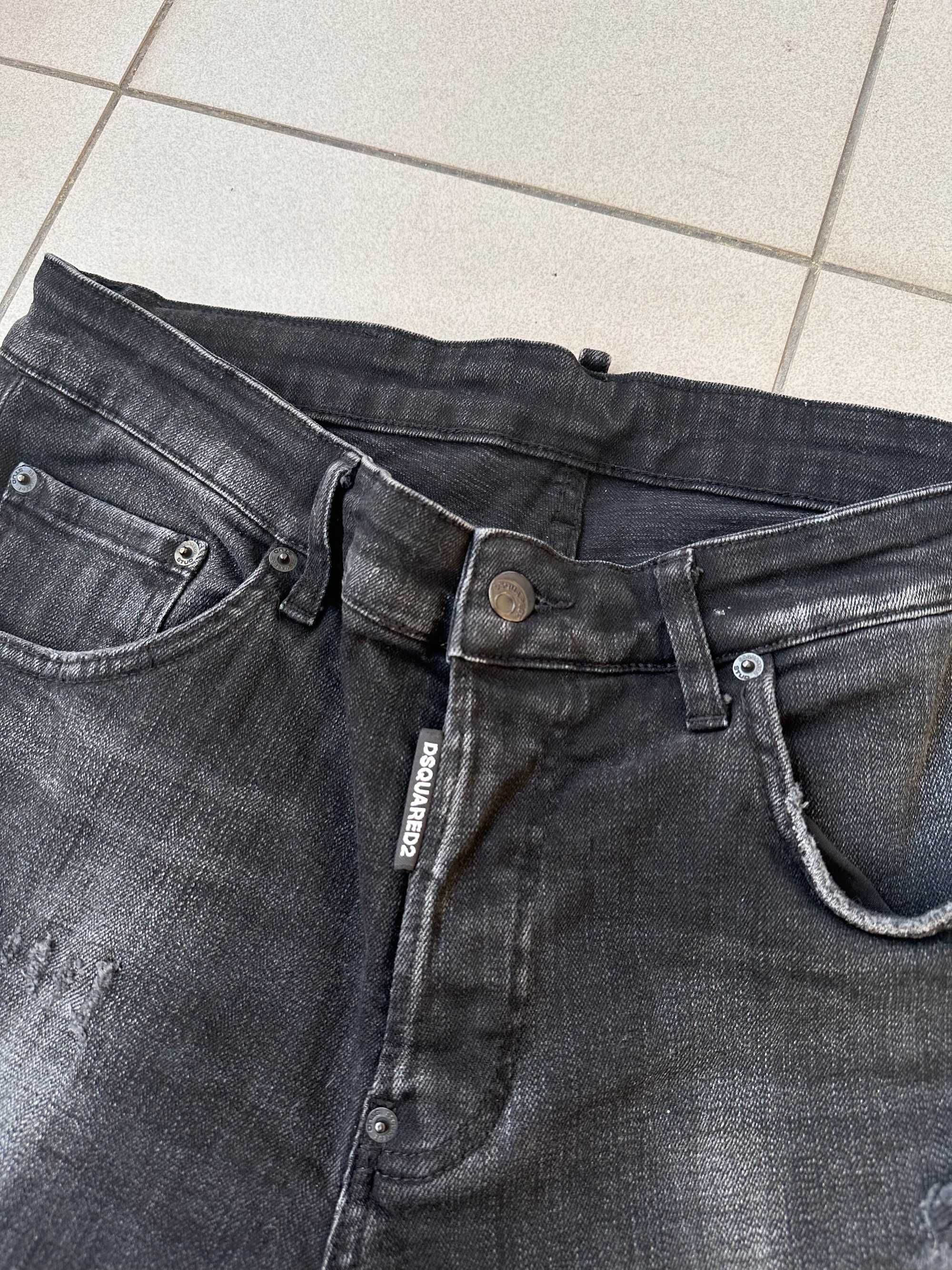 Spodnie jeansowe Dsquared2 Black Bull r. M