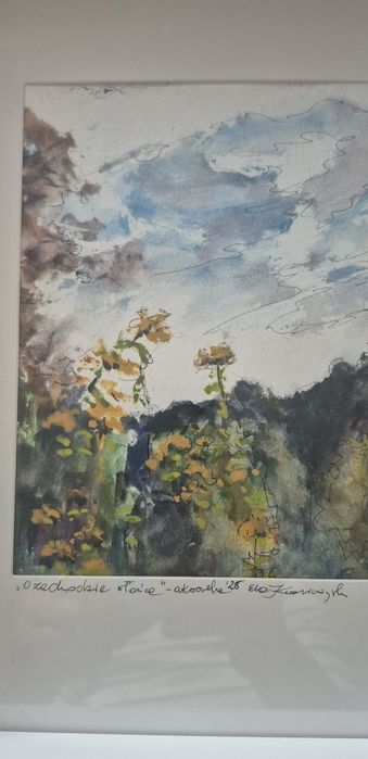 Akwarela""O zachodzie slonca"