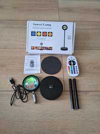 Lampka projektor Sunnset Lamp czarna na USB