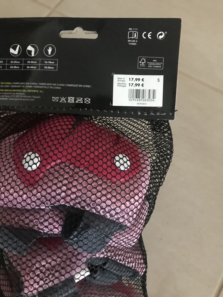 Proteções joelhos cotovelos e lucas