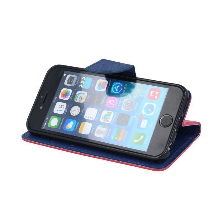 Etui Smart Fancy Do Iphone 15 6,1" Czerwono-Granatowe