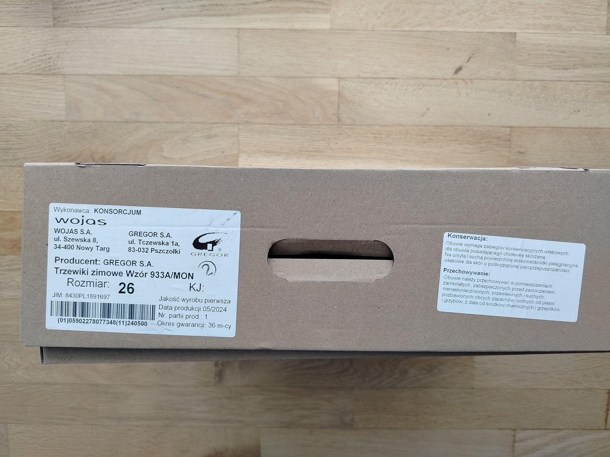 Buty zimowe MON, buty wojskowe 933/A roz. 26 (cywilne 40)