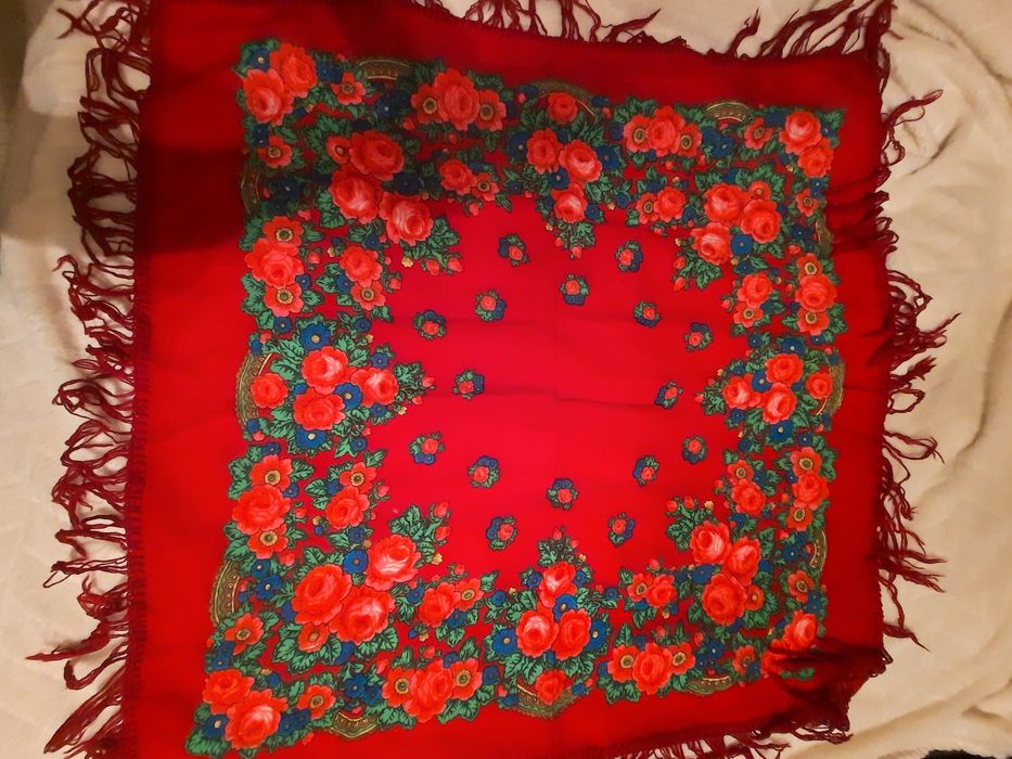 Платок  х/б ,читошерстяной СССР