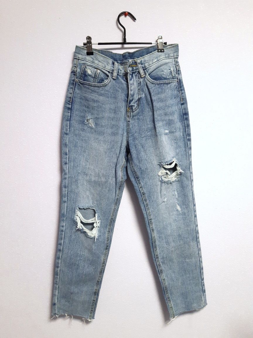 Женские плотные Mom джинсы момы высокая талия XS