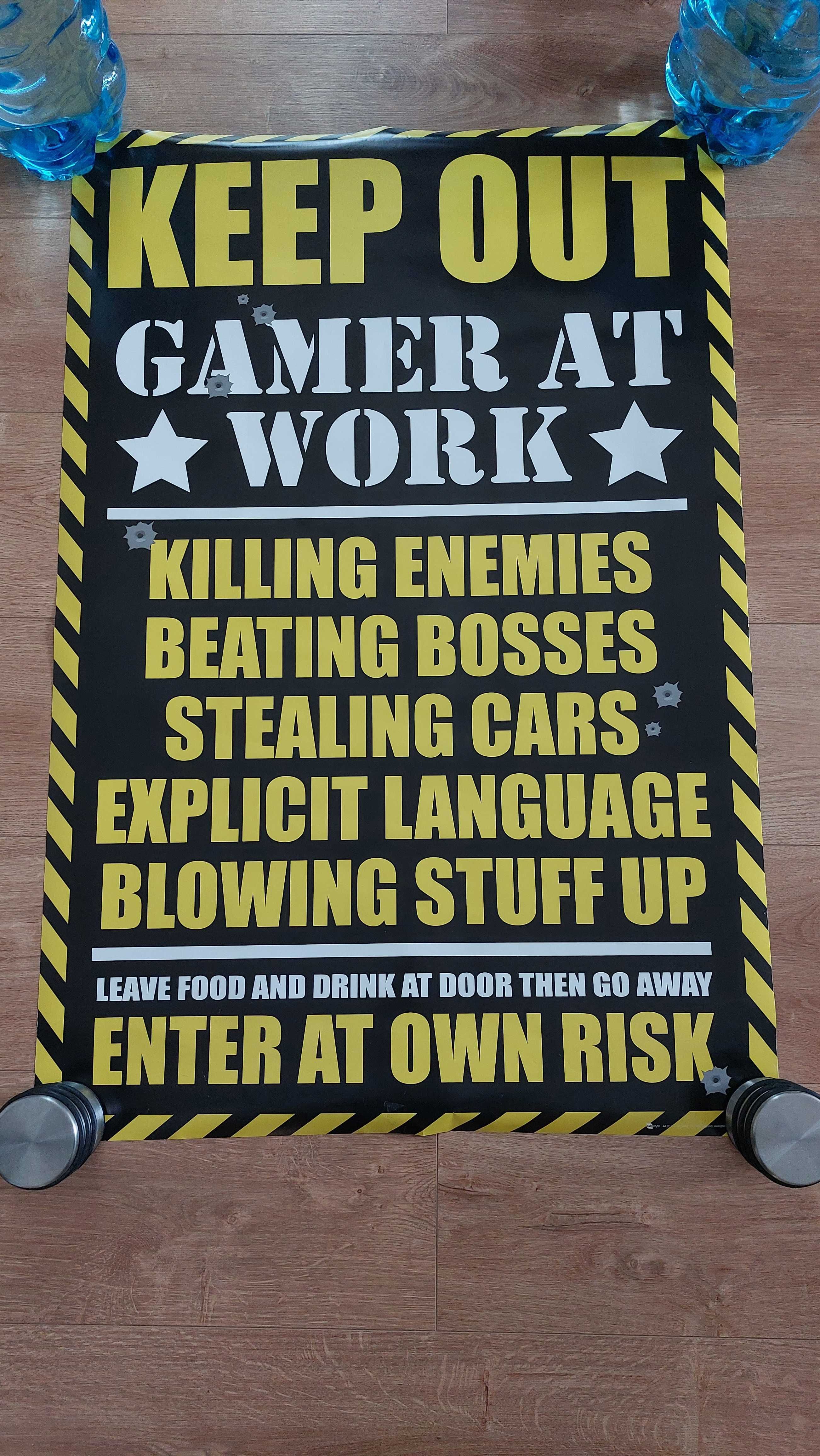 Plakat gracza, gamera "GAMER AT WORK"