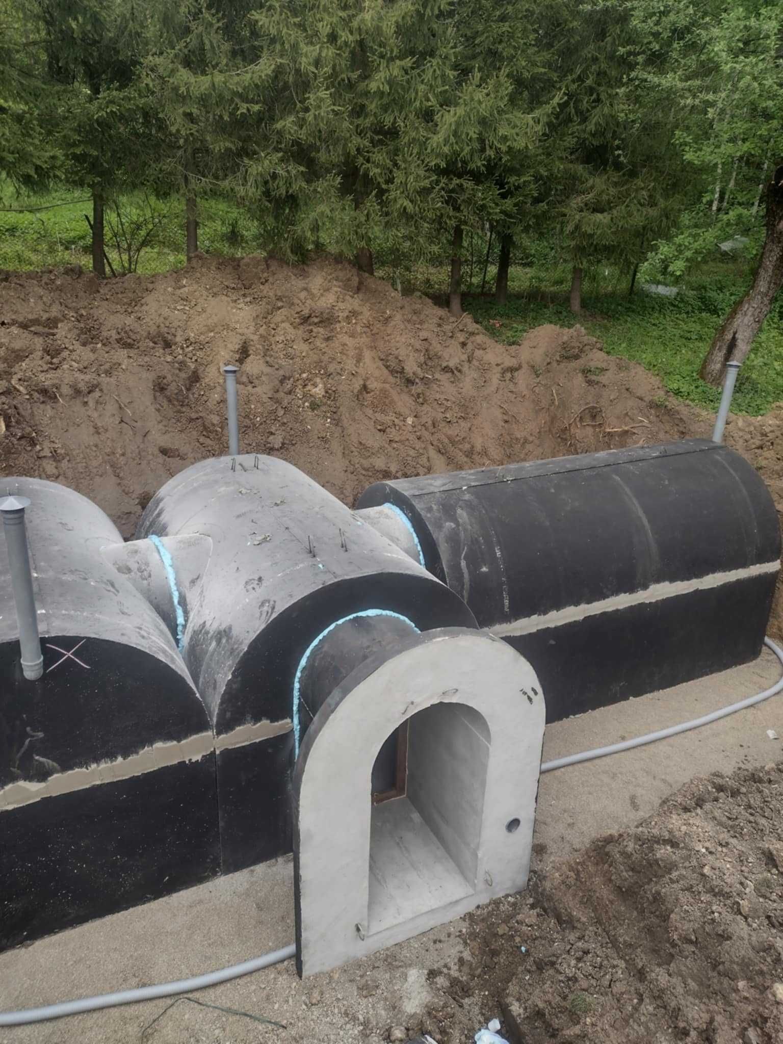 Piwnica betonowa 3x350 ziemianka ogrodowa B30W8 drzwi schody wentylacj