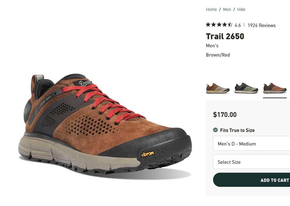 [45] Danner Trail 2650 – Трекінгові, Чоловічі
