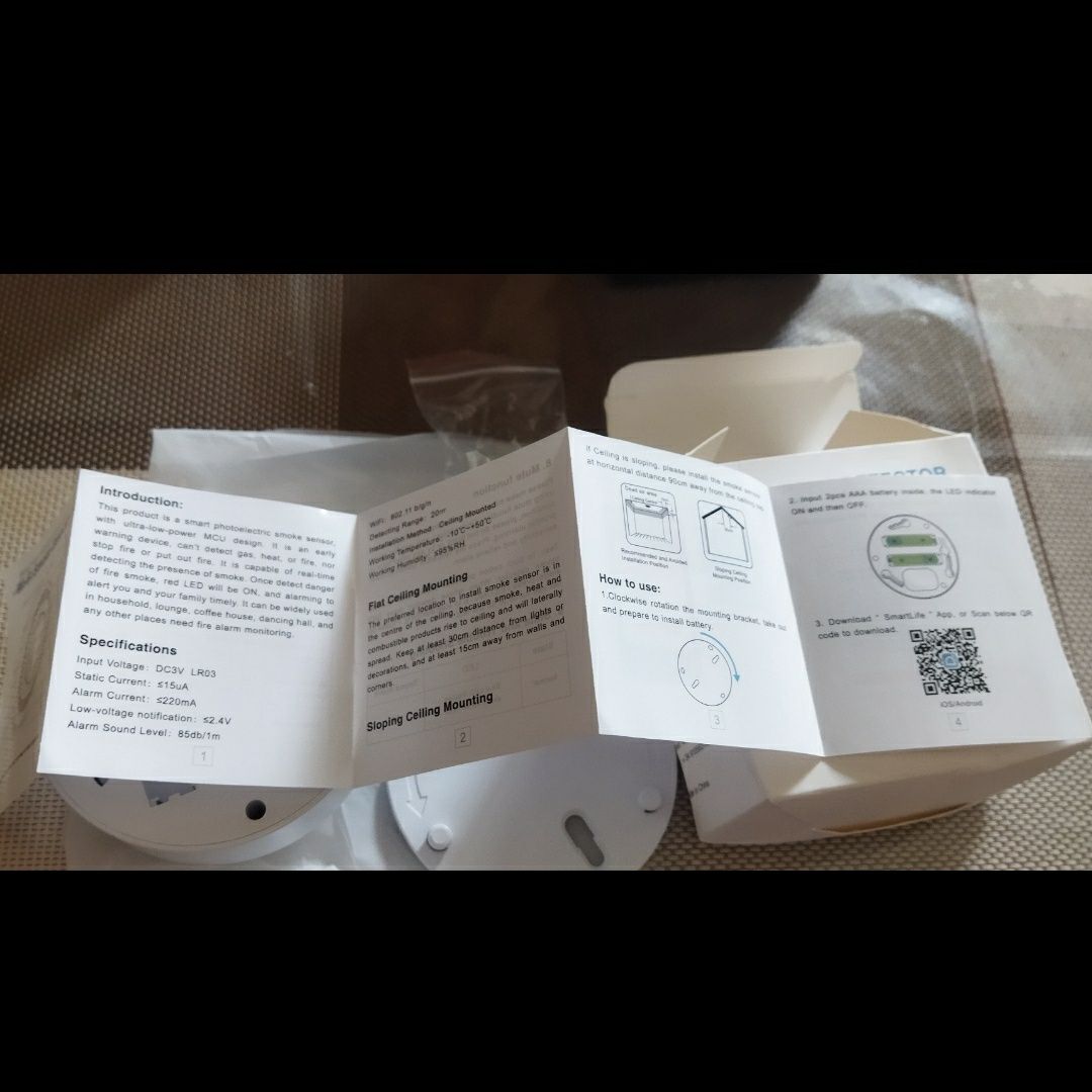 Бездротовий датчик диму WiFi TY-YW06 Tuya, Smart Life