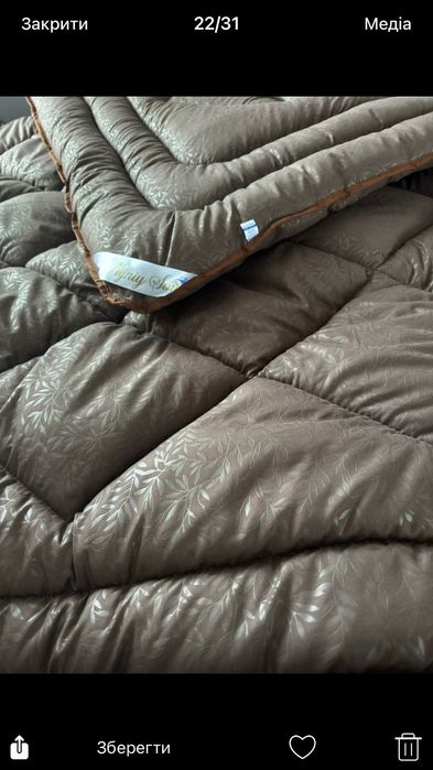 Ковдра зимова тепла з овечої вовни зимнее одеяло полуторное Виробник