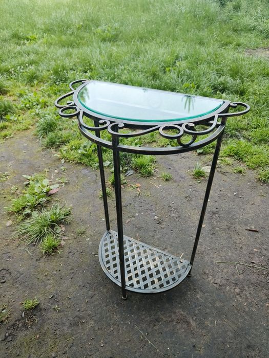 Metaloplastyka Konsola Stolik Ze Szklanym Blatem